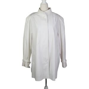 Vintage 90s Fleet Street White Button Front Jacket 16